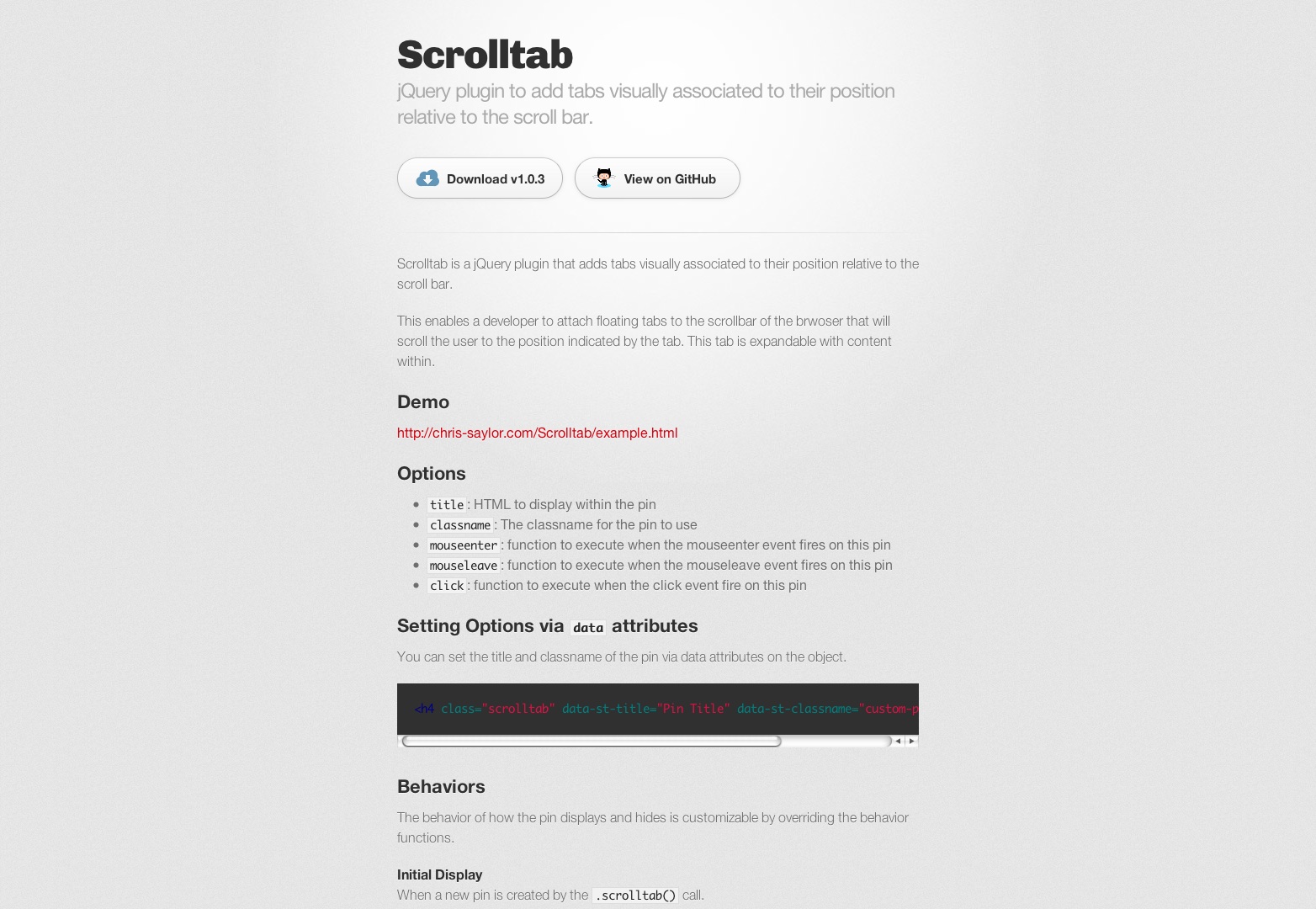 Scrolltab by cjsaylor