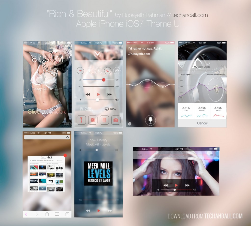 iOS7 UI Components by Tech and ALL in 50 Fresh Freebies From Dribbble