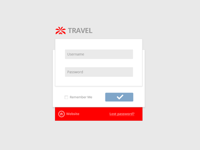 User LogIn by Nicola Mihaita in 50 Fresh Freebies From Dribbble