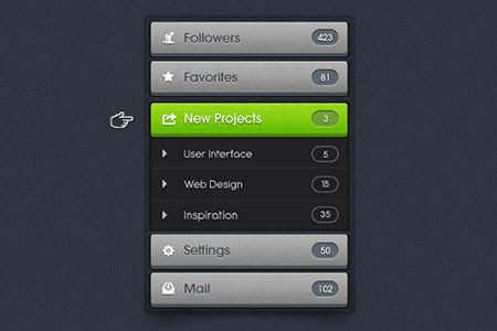 Beautiful Free Dropdown PSD Designs