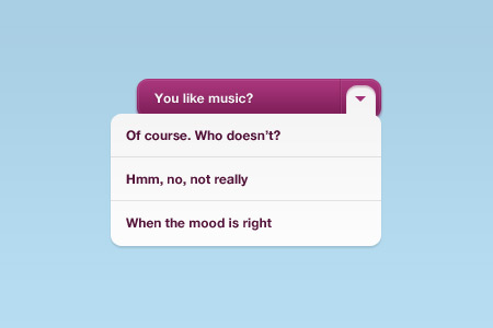 Beautiful Free Dropdown PSD Designs
