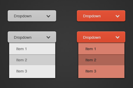 Beautiful Free Dropdown PSD Designs