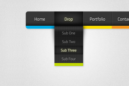 Beautiful Free Dropdown PSD Designs