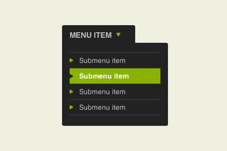 Beautiful Free Dropdown PSD Designs