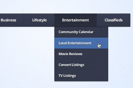 Beautiful Free Dropdown PSD Designs