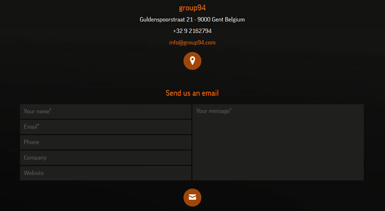 Dark Minimal Contact Form from group94