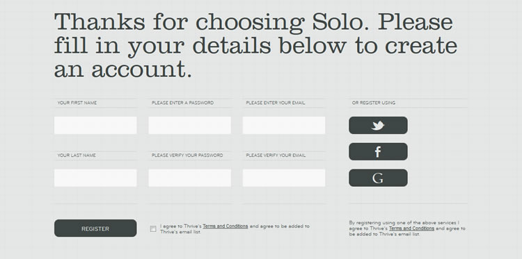 Signup Form from Solo