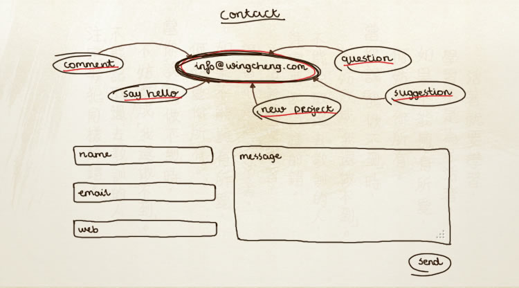 Illustrated Contact Form from Wing Cheng