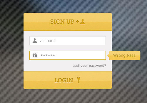 99个漂亮的注册和登录页面设计(附PSD)