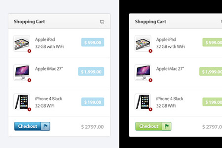 Beautiful Free Shopping cart PSD Designs