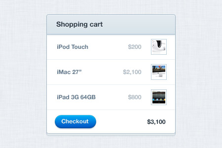 Beautiful Free Shopping cart PSD Designs