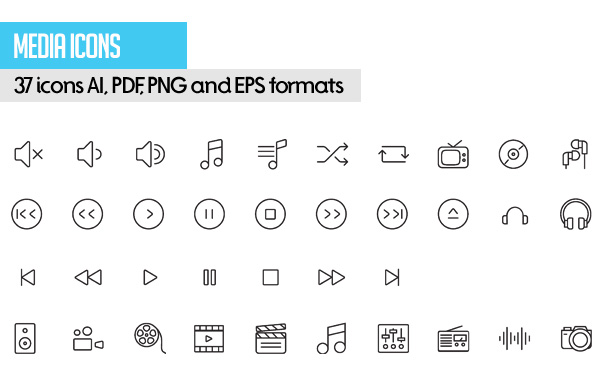 Free Vector Stroke Icons - 4