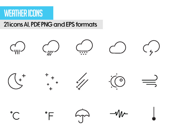 Free Vector Stroke Icons - 7