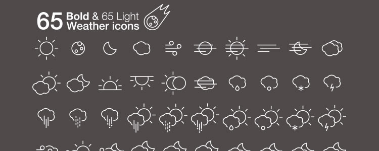 freebies designers web Weather Icons Pack