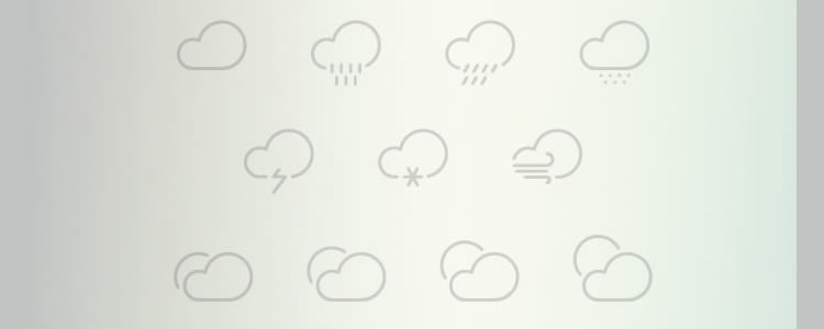 freebies designers web The Outlined Weather Icons Collection