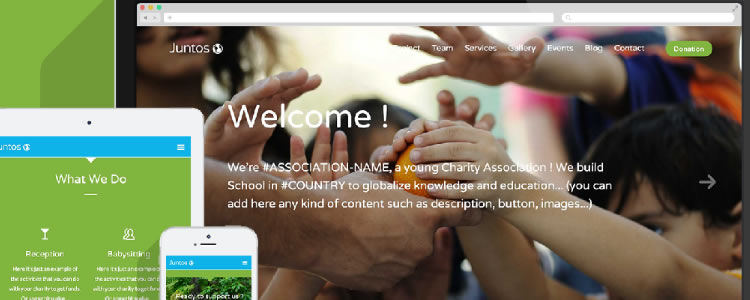 freebies designers web Juntos Charity Association Open Source Template