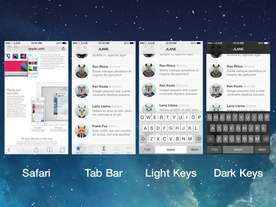 iOS 7 Non-Destructive Blur Templates by Jayson Lane in 50 Fresh Freebies From Dribbble