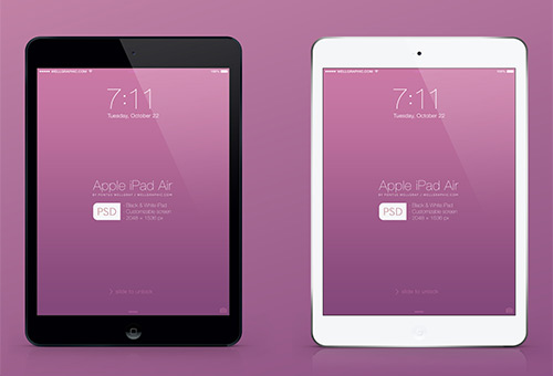 instantShift - Beautiful iPad Mockup PSD Designs