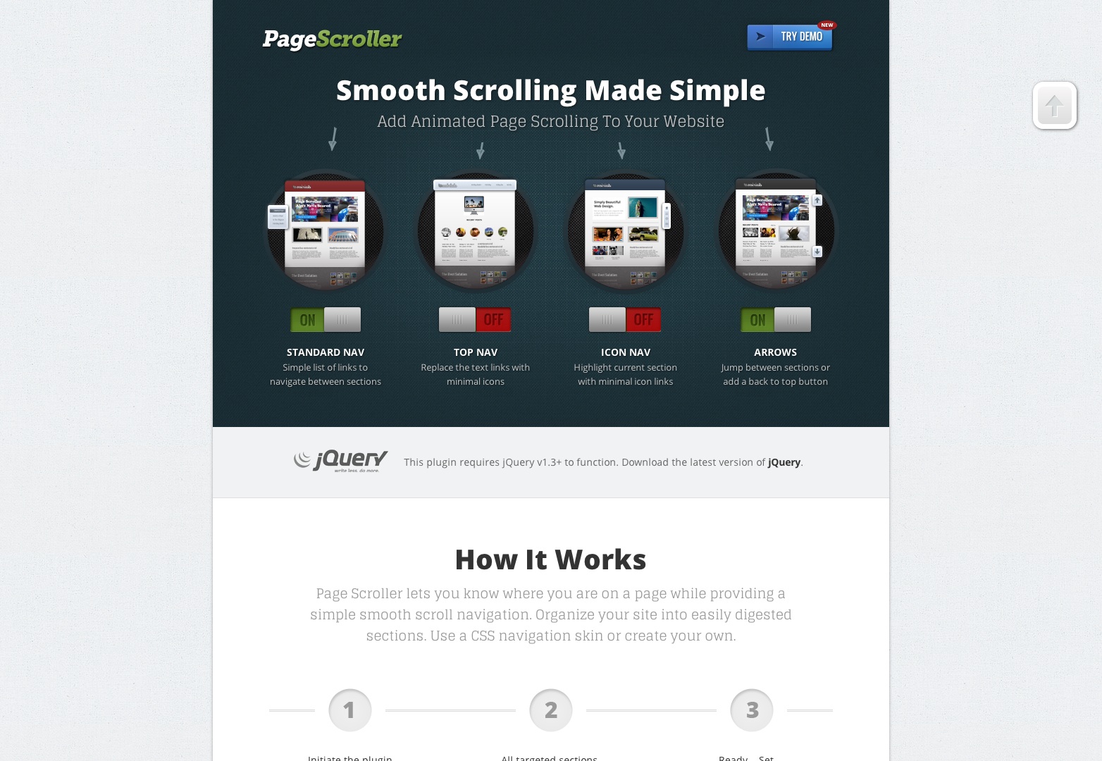 jQuery Smooth Scrolling Plugin | Page Scroller