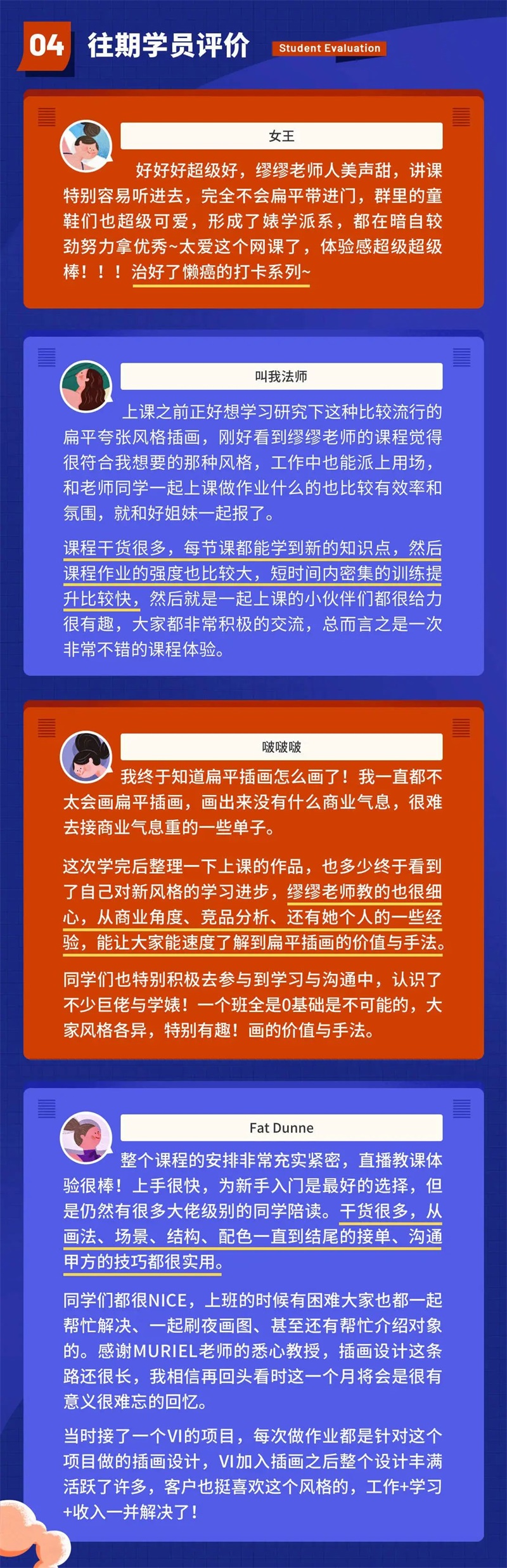 加入这个氛围超好的插画小组后，我坚持打卡了24期！