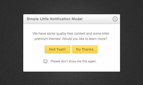 Notification Window PSD Designs