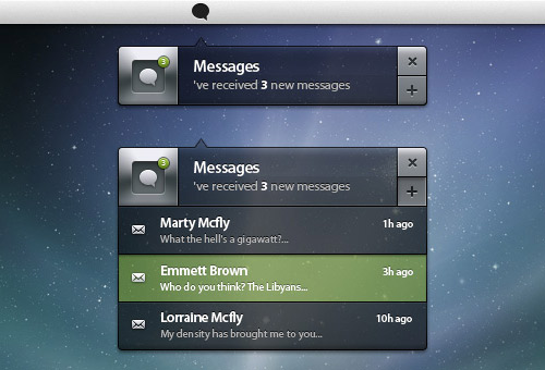 Notification Window PSD Designs