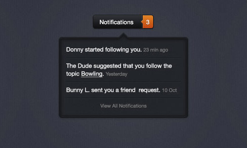 Notification Window PSD Designs