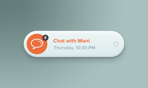 Notification Window PSD Designs