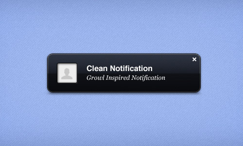 Notification Window PSD Designs