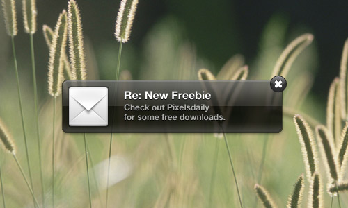 Notification Window PSD Designs