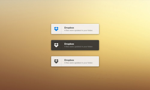 Notification Window PSD Designs