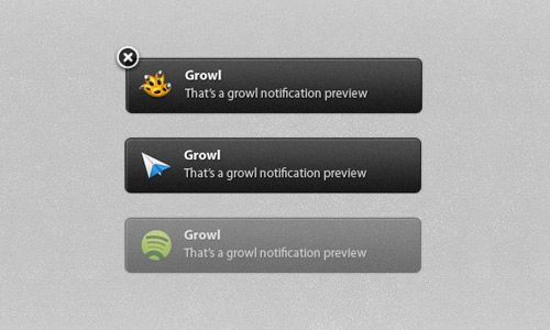 Notification Window PSD Designs