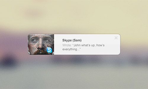 Notification Window PSD Designs