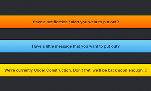 Notification Window PSD Designs