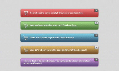 Notification Window PSD Designs