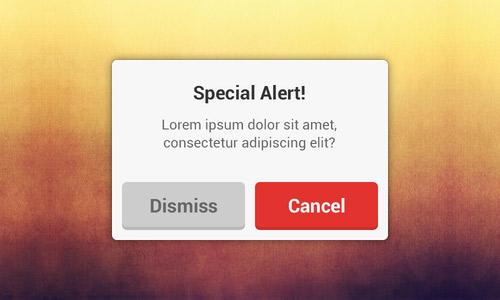 Notification Window PSD Designs