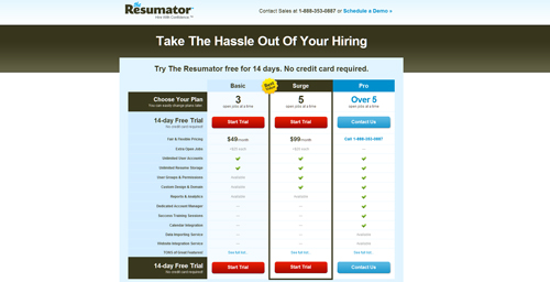 pricing table 24 