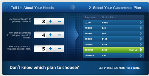 pricing table 6 