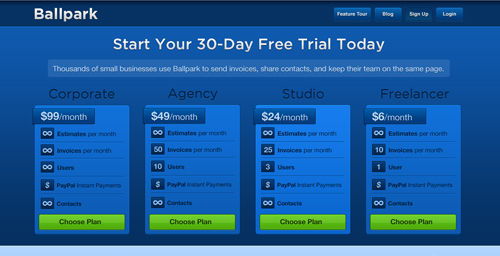 pricing table 9 