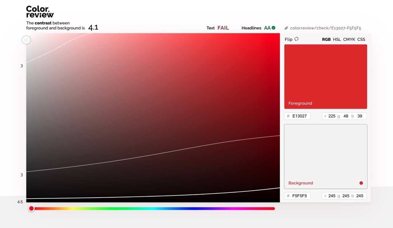 检查网页配色是否符合WCAG规范的神器「Color review」