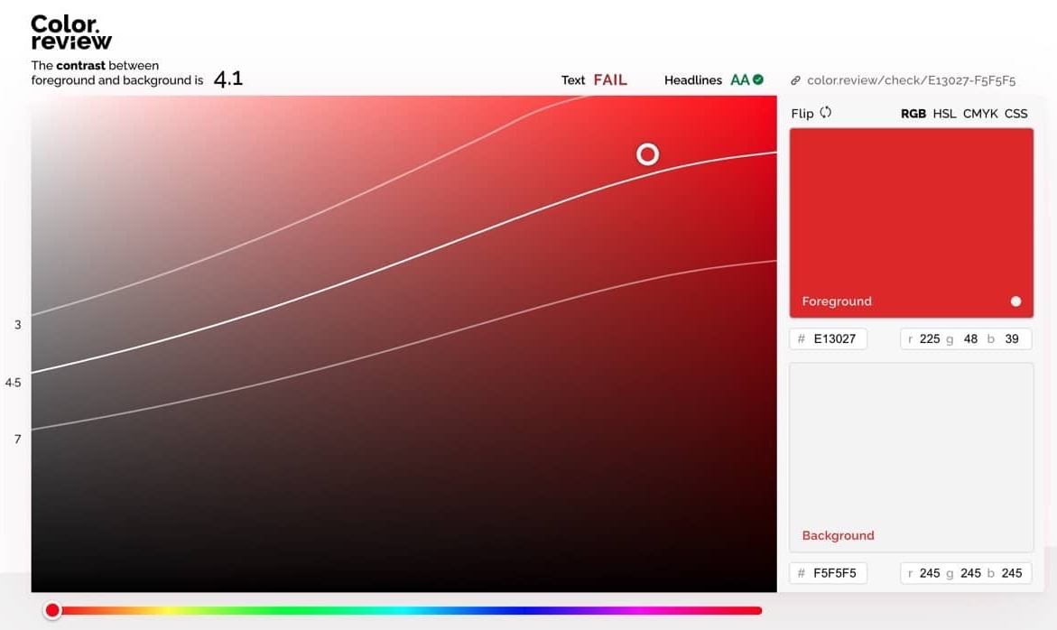 检查网页配色是否符合WCAG规范的神器「Color review」