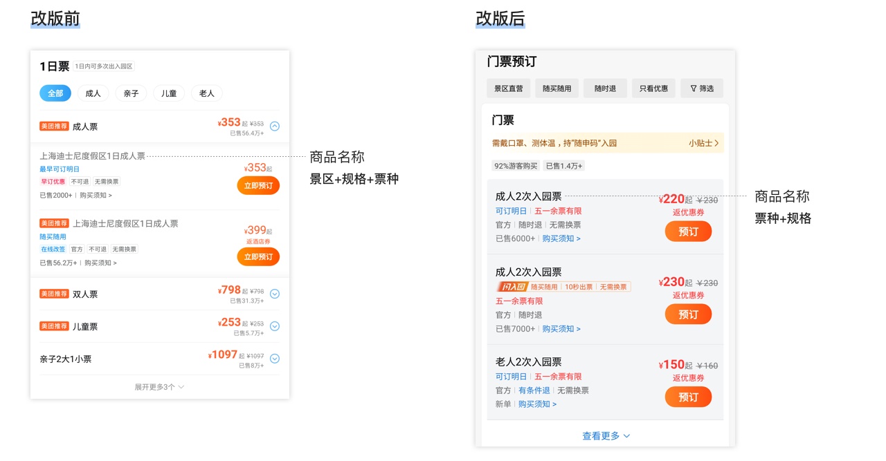 如何做好门票详情页改版？我深度分析了美团的设计