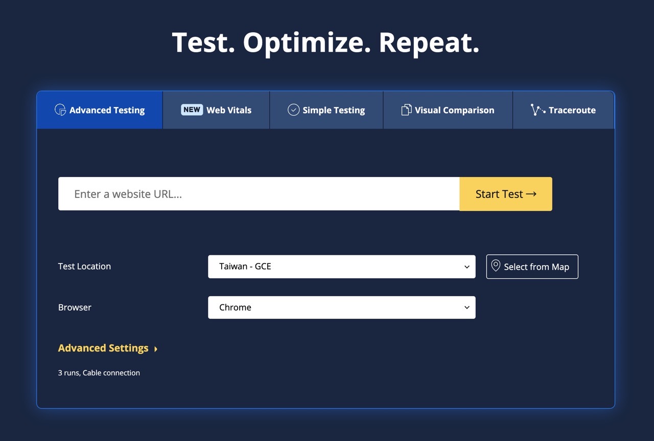 想提高网站排名？试试这个在线分析神器「WebPageTest」