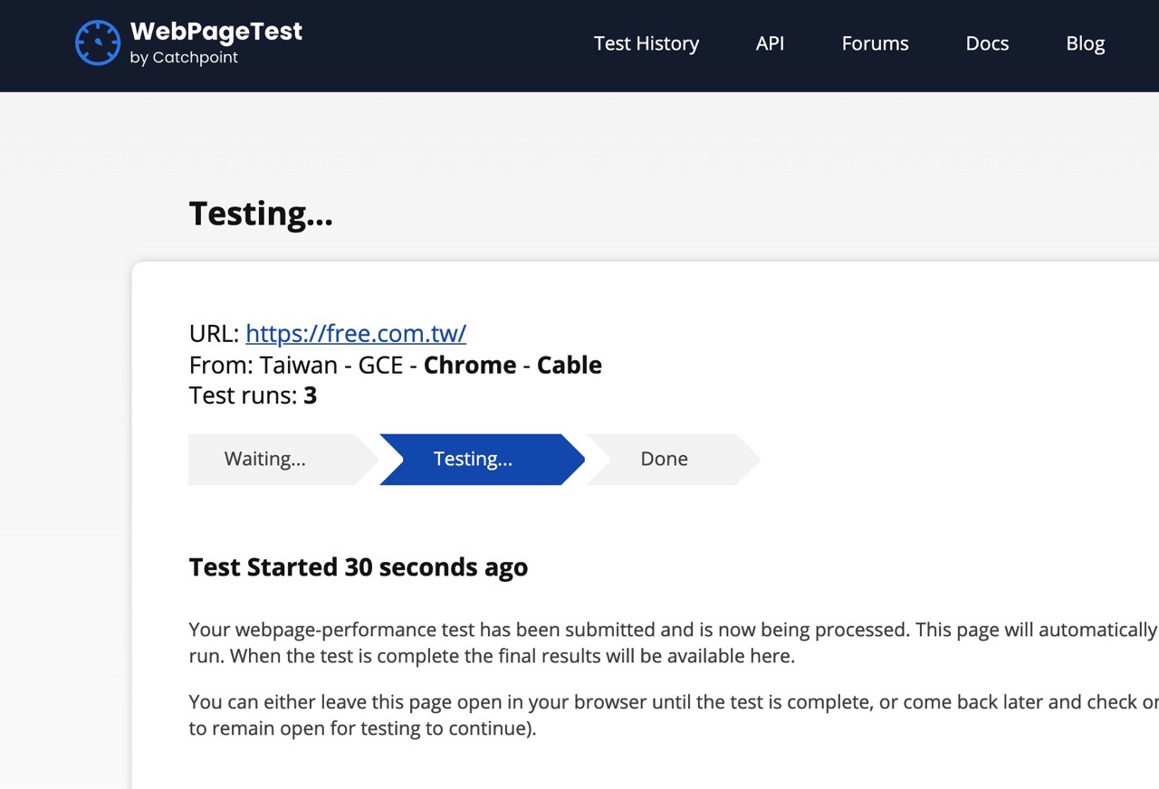 想提高网站排名？试试这个在线分析神器「WebPageTest」