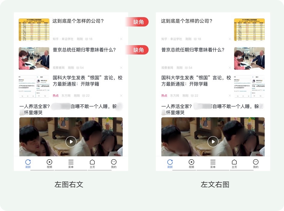 资讯流到底该左文右图还是左图右文？来看这篇深度分析！