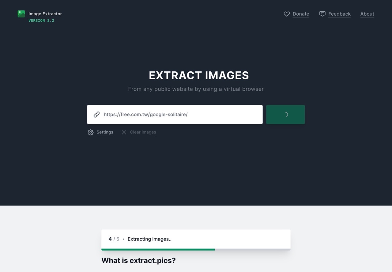 输入网址就能批量下载网站图片的在线神器「Image Extractor」