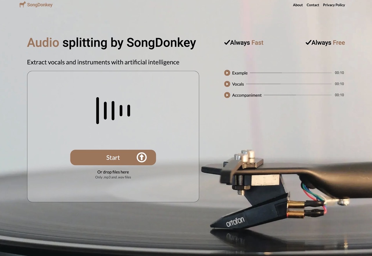 想让音乐和人声分离？试试免费在线神器「SongDonkey」