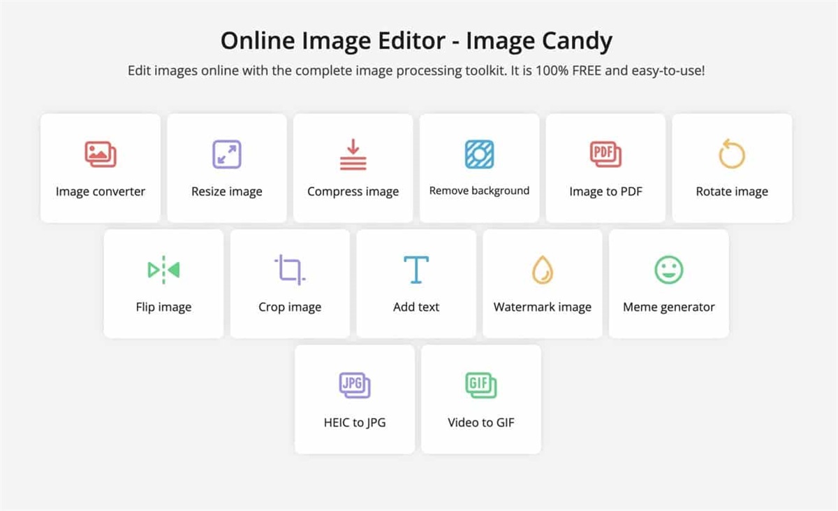 13种常用功能！图片在线编辑免费神器 Image Candy
