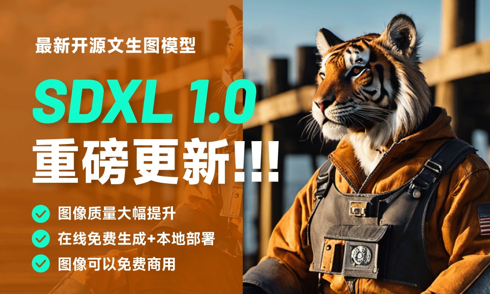 SD XL 1.0 重磅更新！免费开源可商用（附在线使用+本地部署教程）