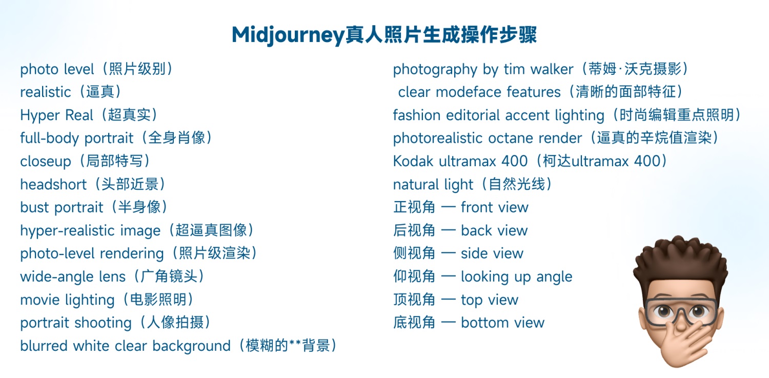 Midjourney实战教程！如何用AI快速生成好看的真人照片？